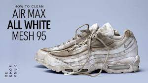 The Best Way Possible to Clean All White Mesh Nike Air Max 95 - YouTube