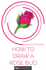 how to draw a rose bud really easy