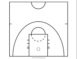 professional basketball half court diagram