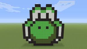 Minecraft Pixel Art Yoshi Head