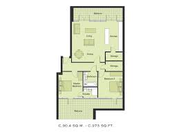2 Bedroom Apartment Floor Plans Leona