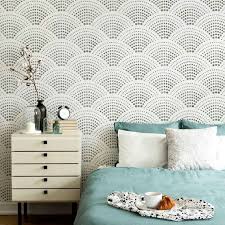 radiant scallop wall stencil large wall