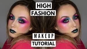 colourful high fashion makeup tutorial