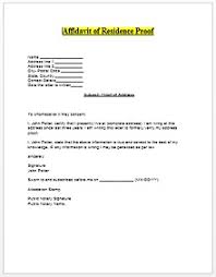 42 free proof of residency letters for