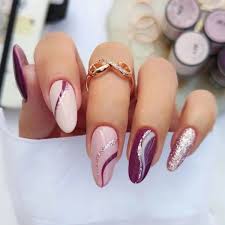 nails nep nagels roze rood glitter