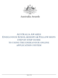 Endeavour Postgraduate Scholarship Pathways to Aus
