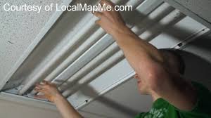 How To Install Or Change Fluorescent Bulbs In Recessed Office Fluorescent Lighting Youtube