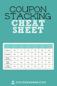 How To Stack Coupons A Coupon Stacking Cheat Sheet Coupon