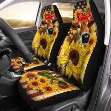 Sunflower Heifer Car Seat Covers Custom