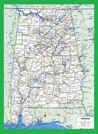 State maps feature insets of major cities. Alabama Large Highway Map Alabama City County Political Large Highway Printable Map Whatsanswer