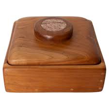 studio crafted wood jewelry box with