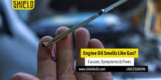 engine oil smells like gas causes