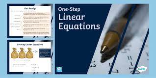 One Step Linear Equations Powerpoint