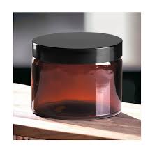 500ml Large Amber Glass Jars With Black