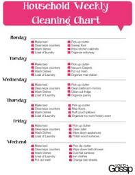 Daily Weekly Cleaning Chore Chart Free Printable Things To Do