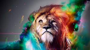 Colorful lion art, Lion hd wallpaper ...