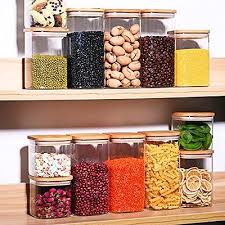 Food Storage Jars With Bamboo Lids