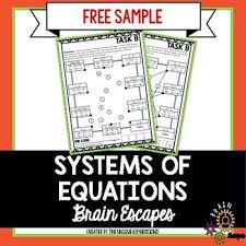 Systems Of Equations Free Escape Room