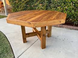 Handcrafted Octagon Outdoor Porch Table