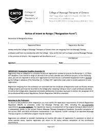 printable resignation letter template