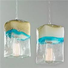 Sand And Turquoise Square Pendant Light Large Square Pendant Lighting Pendant Light Glass Pendant Light