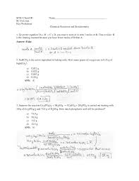 Polarity and intermolecular forces last document update: Stoichiometry Worksheet Answer Key Cute766