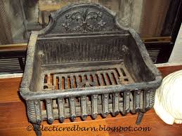 Antique Fireplace Grate Decorated