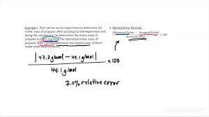 calculate relative error chemistry