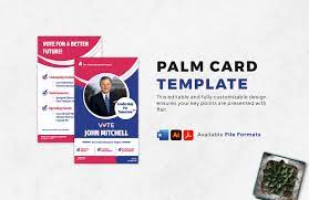 palm card template in word pdf