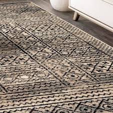 superior southwestern pattern indoor area rug white 7x9 ft