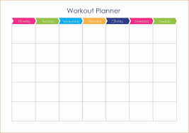 Workout Plan Calendar Template Workout And Yoga Pics