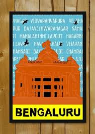 Bengaluru Pop Art Bangalore Framed