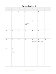 November 2015 Calendar Blank Printable Calendar Template