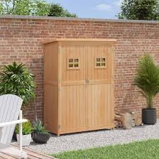 Outsunny Fir Wood Storage Shed With