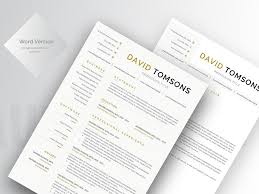 Free Word Cv Template With Matching Cover Letter By Julian
