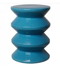 Funky Accordion Turquoise Blue Ceramic