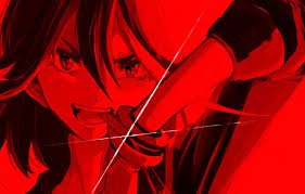 A collection of the top 49 dark anime wallpapers and backgrounds available for download for free. Wallpaper Red Smile Black Anime Red Sword Black Character Kill La Kill Matoi Ryuuko Ryuko To Kill Or Be Killed Images For Desktop Section Prochee Download