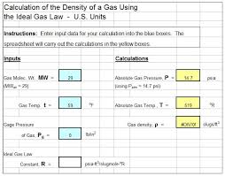 Air Density Calculator Excel