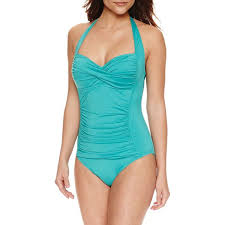 Liz Claiborne Solid One Piece Swimsuit 50 Liked On