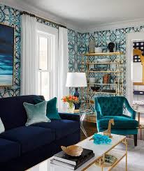 Jewel Toned Living Room With Long