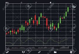Uptrend Market Of Stock Chart On Black Background Graph Pattern