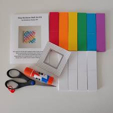 Step Rainbow Paper Chain Wall Art Kit