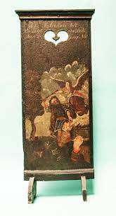 An 18th C Painted Fireplace Screen