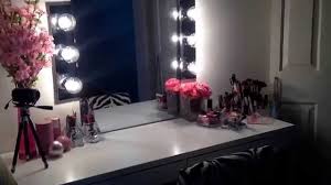 Diy Hollywood Vanity Mirror Ikea Micke Desk Youtube