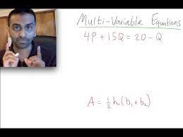 Solving Equations Multi Variable