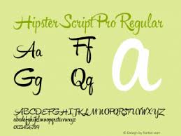 Hipster Script Pro Font Family Hipster Script Pro Handwriting