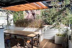Rooftop Deck With Dining Wicker Park