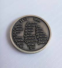 1pc Cw Morse Code Decoder Chart Medal Coin Morse