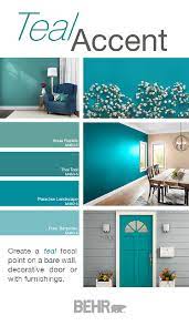 teal accent walls room paint colors