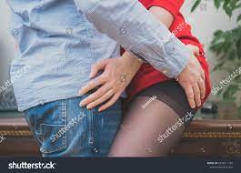Sexual Flirt Work Man Touching Womans Stock Photo 1278211195 | Shutterstock